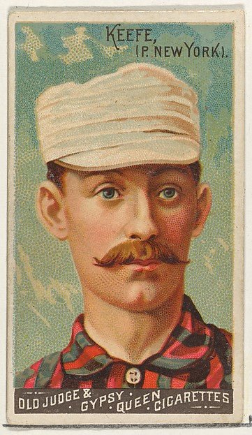 :Tim Keefe Pitcher New York from the Goodwin Champion series for Old Judge and Gypsy Queen Cigarettes 1888, vintage artwork, 16x12"(A3) Poster Print