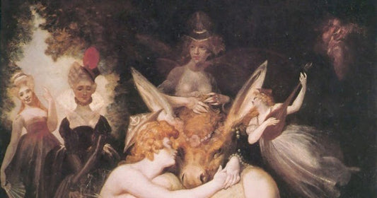 Titania Awakes by  Surrounded by Attendant Fairies, vintage art, modern poster print