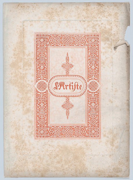 Title page for the magazine  L'Artiste c1870–72-Charles-Ernest, vintage art, A3 (16x12") Poster Print