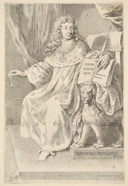 Title Page: Le Code Louis XIV 1667-Claude Mellan , vintage art, A3 (16x12") Poster Print