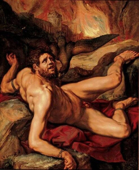 Tityus, vintage artwork by Hendrick Goltzius, A3 (16x12") Poster Print