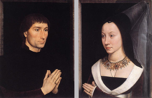 Tommaso Portinari and his Wife, vintage artwork by Hans Memling, A3 (16x12") Poster Print