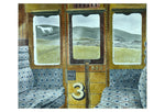 Train Landscape, 1939 (3rd class carriage Wiltshire downs w Westbury Horse) by Eric Ravilious,16x12(A3) Poster