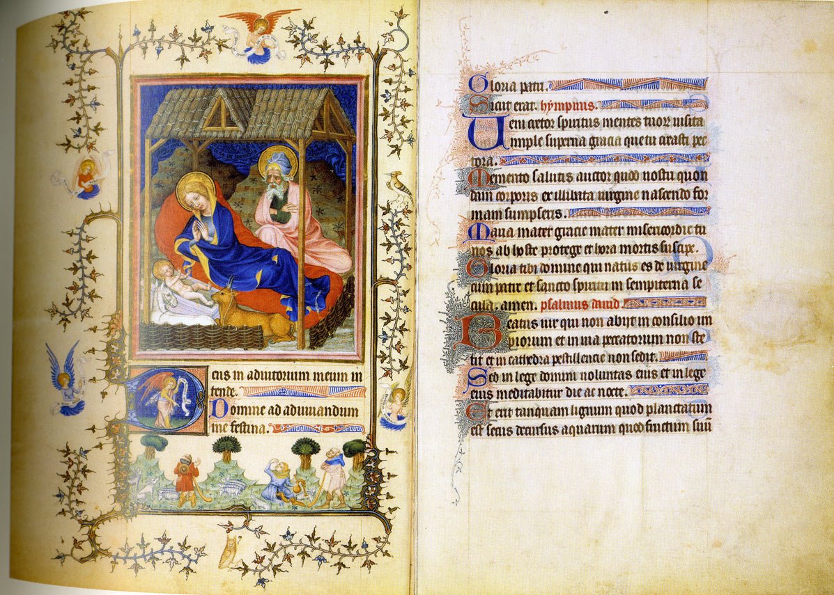 Très Belles Heures de Notre Dame of Jean de Berry.., vintage artwork by Jacquemart de Hesdin, A3 (16x12") Poster Print