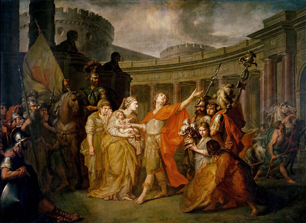 farewell of hector and andromache by A. Losenko, 12x8" (A4) Poster