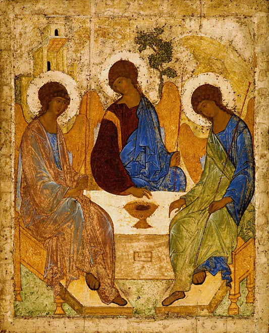 holy trinity (troitsa) by Andrey Rublev 1425-27, 12x8" (A4) Poster