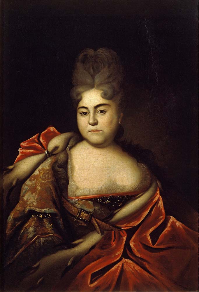 portrait of tsarevna natalya alekseevna by I. Nikitin, 12x8" (A4) Poster