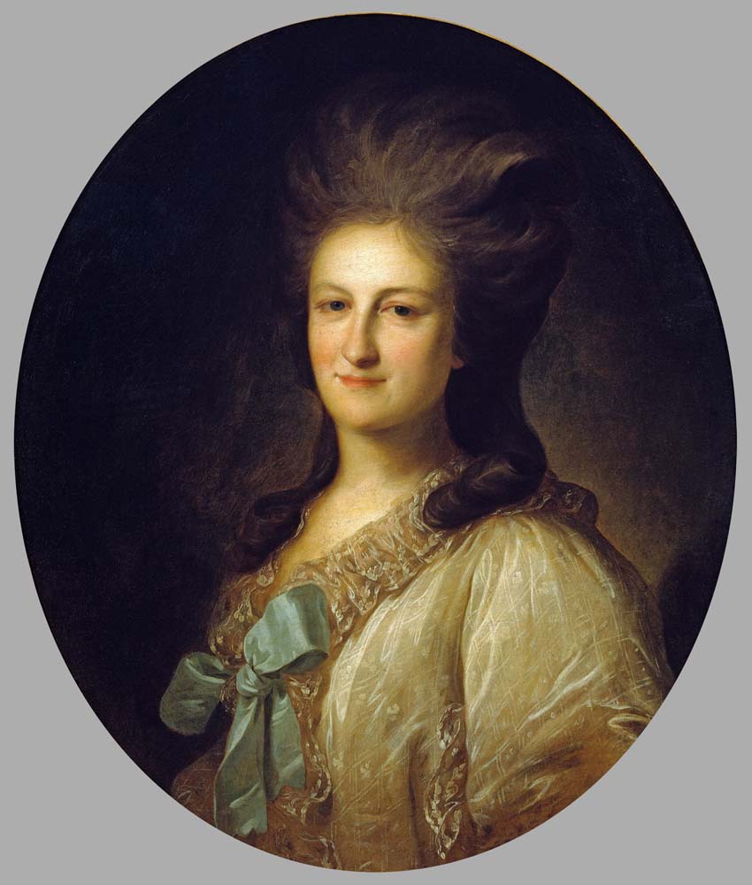 portrait of v e novosiltsova by Fedor Rokotov, 12x8" (A4) Poster