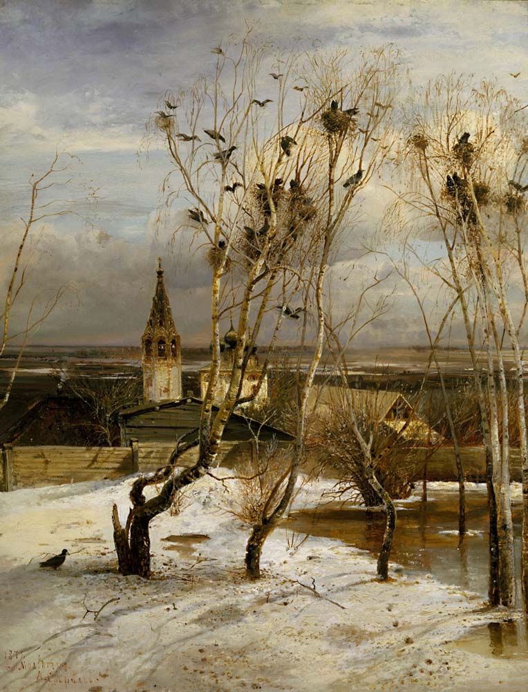rooks have returned by Aleksey Savrasov, 1871, 12x8" (A4) Poster