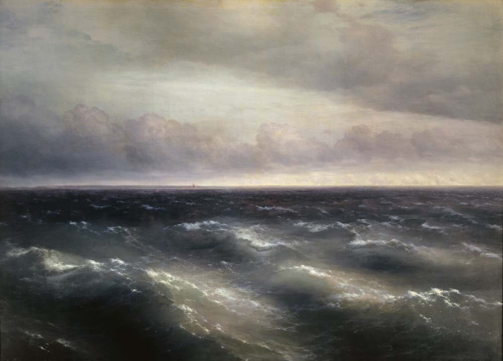 black sea (a storm …) by Ivan Ayvazovskiy, 1881 , 12x8" (A4) Poster