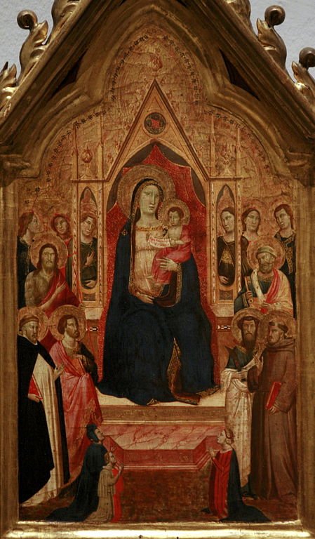 Triptych (central panel), vintage artwork by Taddeo Gaddi, A3 (16x12") Poster Print