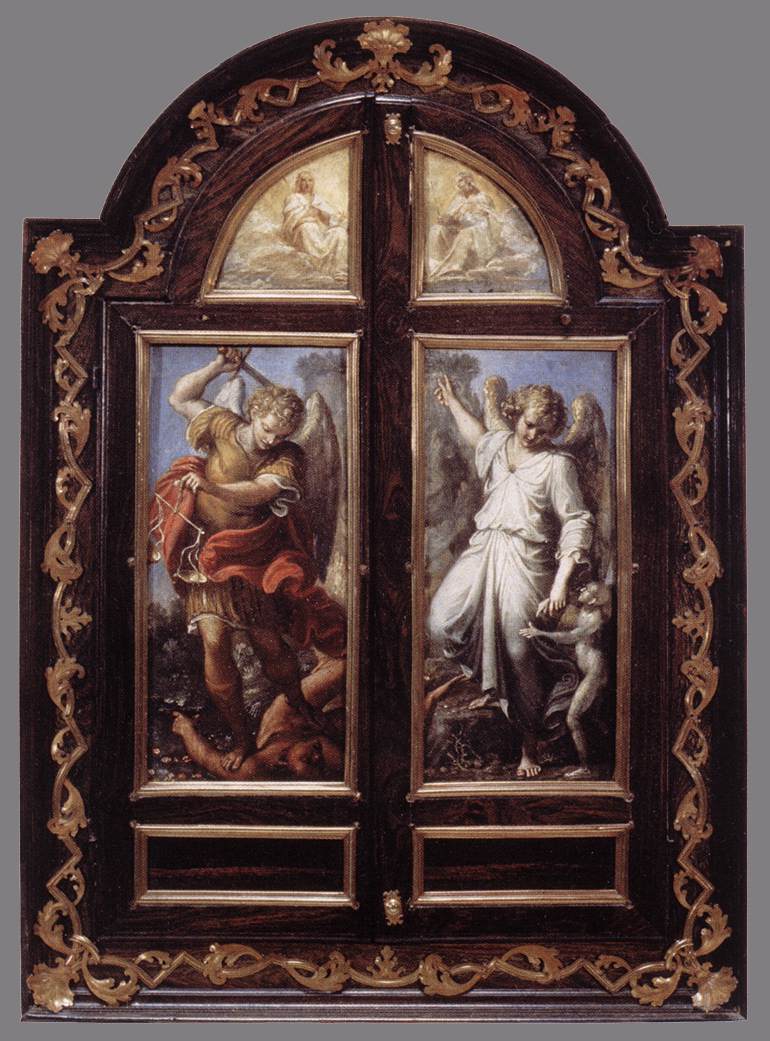 Triptych (closed), vintage artwork by Annibale Carracci, A3 (16x12") Poster Print