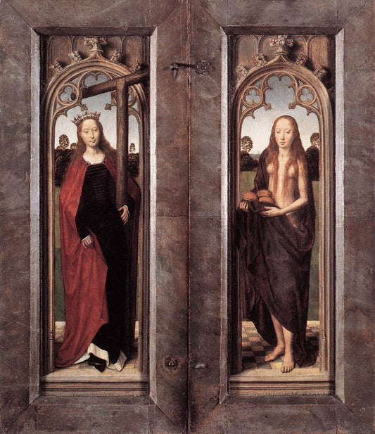 Triptych of Adriaan Reins [closed], vintage artwork by Hans Memling, A3 (16x12") Poster Print