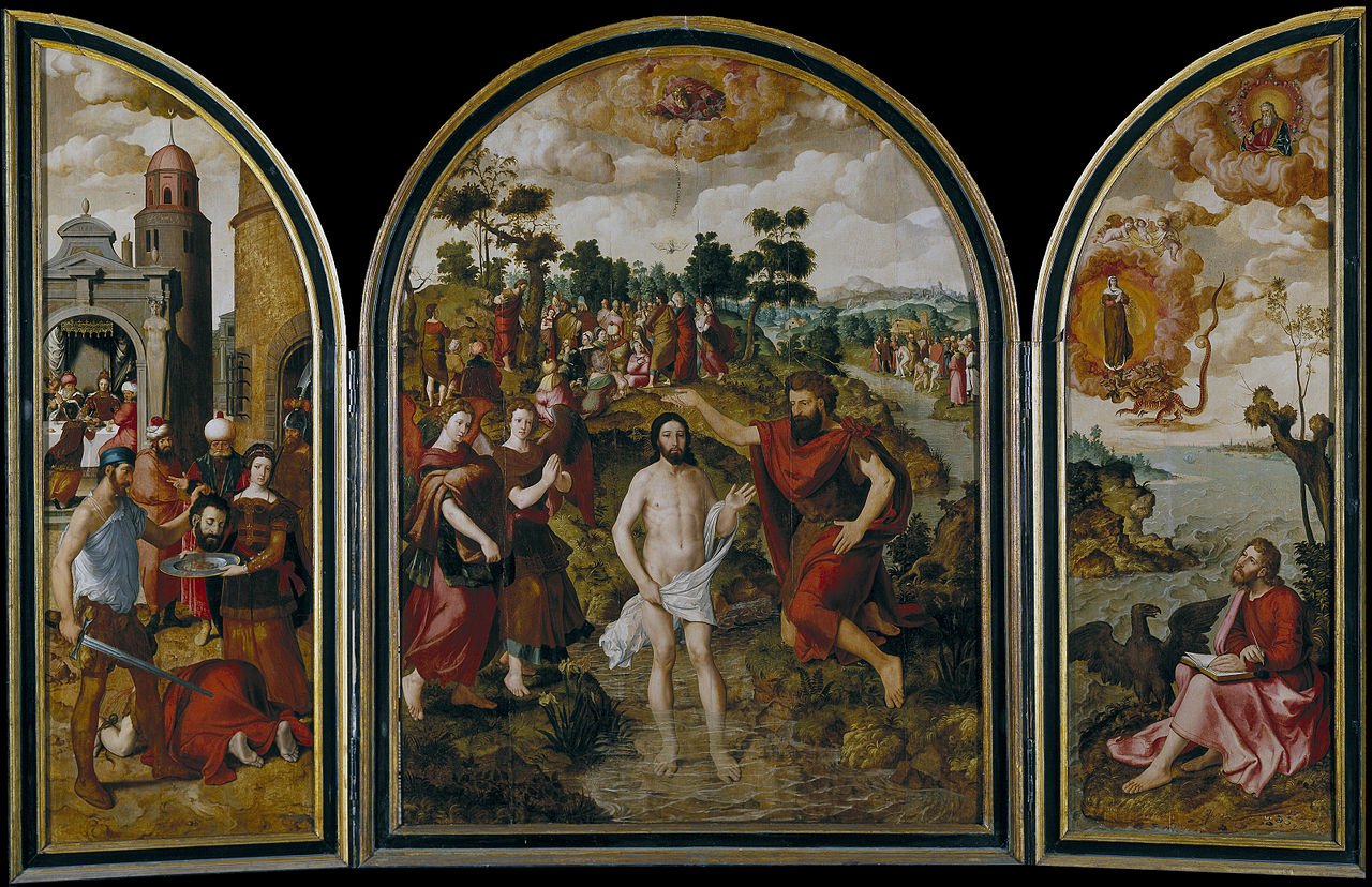 Triptych of Saint John, vintage artwork by Pieter Pourbus, A3 (16x12") Poster Print
