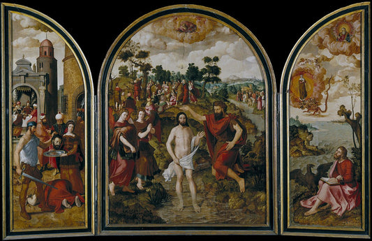Triptych of Saint John, vintage artwork by Pieter Pourbus, A3 (16x12") Poster Print