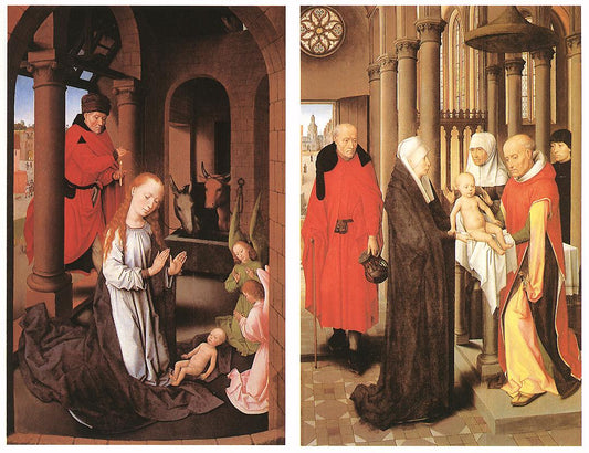 Triptych of the Adoration of the Magi ~ Wings, vintage artwork by Hans Memling, A3 (16x12") Poster Print