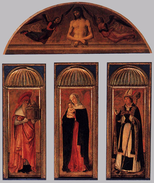 Triptych of the Virgin, vintage artwork by Jacopo Bellini, A3 (16x12") Poster Print