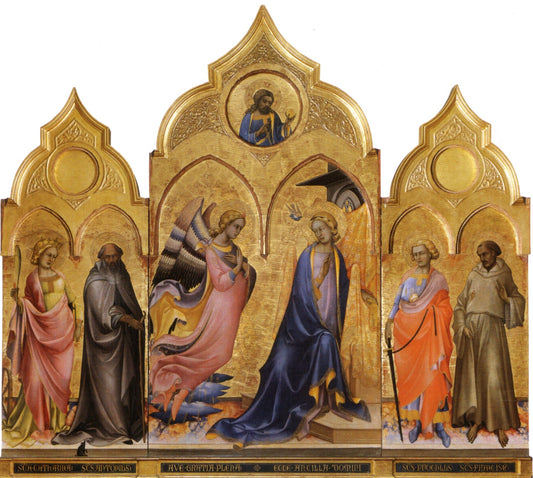 Trittico dell'Annunciazione, vintage artwork by Lorenzo Monaco, A3 (16x12") Poster Print