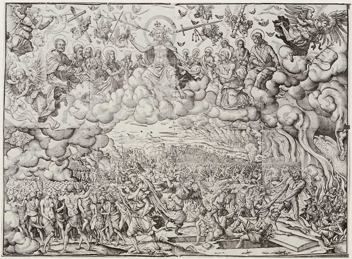 Triumph of Jesus Christus, vintage artwork by Matthias Gerung, A3 (16x12") Poster Print