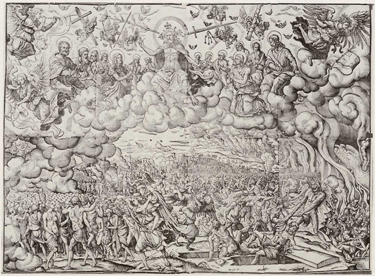 Triumph of Jesus Christus, vintage artwork by Matthias Gerung, A3 (16x12") Poster Print
