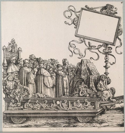 Triumph of Kaiser Maximilians I, vintage artwork by Hans Burgkmair, A3 (16x12") Poster Print