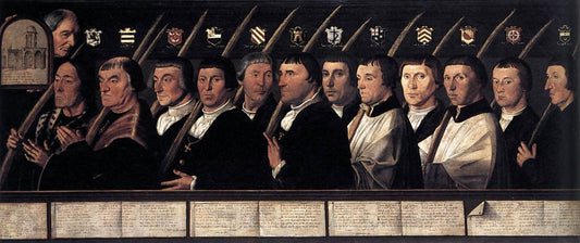 Twelve members of the Brotherhood of the Holy Land, vintage artwork by Jan van Scorel, A3 (16x12") Poster Print
