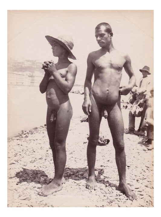 two men #37, historic photo by Wilhelm von Gloeden, 16x12"(A3) Poster