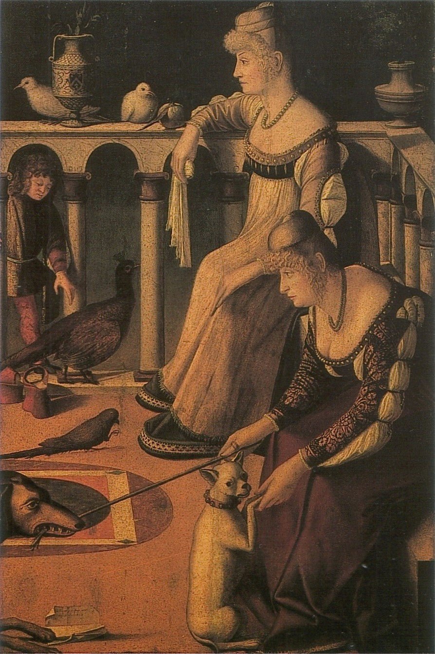 Two Mistresses, vintage artwork by Vittore Carpaccio, A3 (16x12") Poster Print