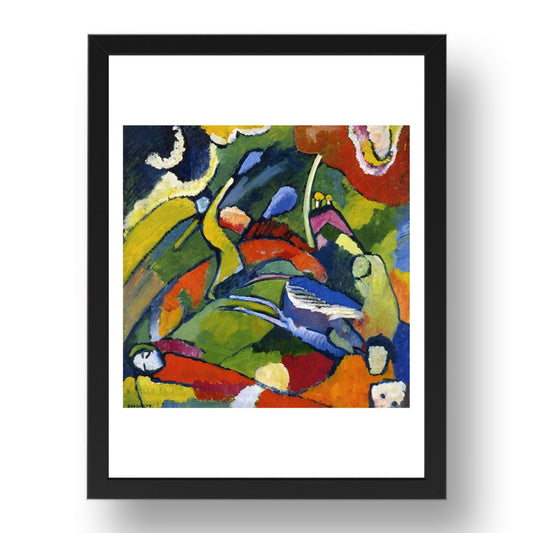 Two Riders and Reclining Figure 1909 1910 by Wassily Kandinsky, 17x13" Frame