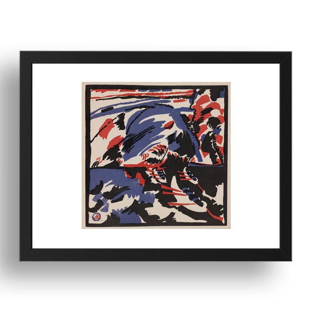 Two Women in a Moonlit Landscape c1911 by Wassily Kandinsky, 17x13" Frame