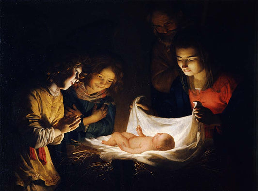 adoration of the child by Gheritt van H. Hontorst, 12x8" (A4) Poster