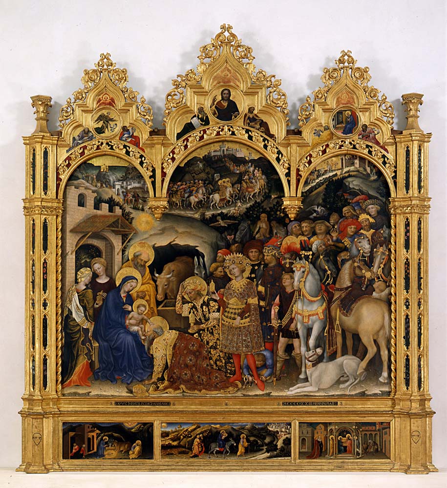 adoration of magi by G. da Fabriano Massi, 1423, 12x8" (A4) Poster