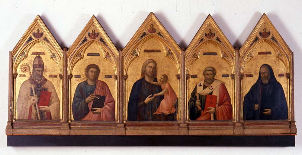 badia polyptych by Giotto, 1301-1302, 12x8" (A4) Poster