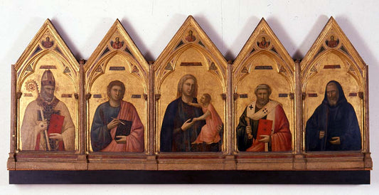 badia polyptych by Giotto, 1301-1302, 12x8" (A4) Poster