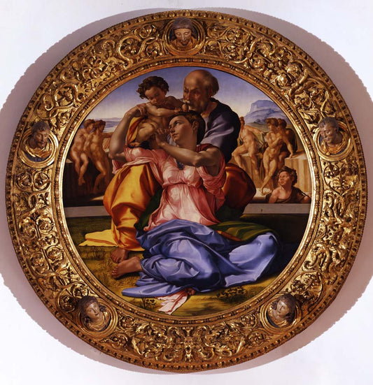 doni 'tondo' by Michelangelo Buonarroti, 1506-08 , 12x8" (A4) Poster