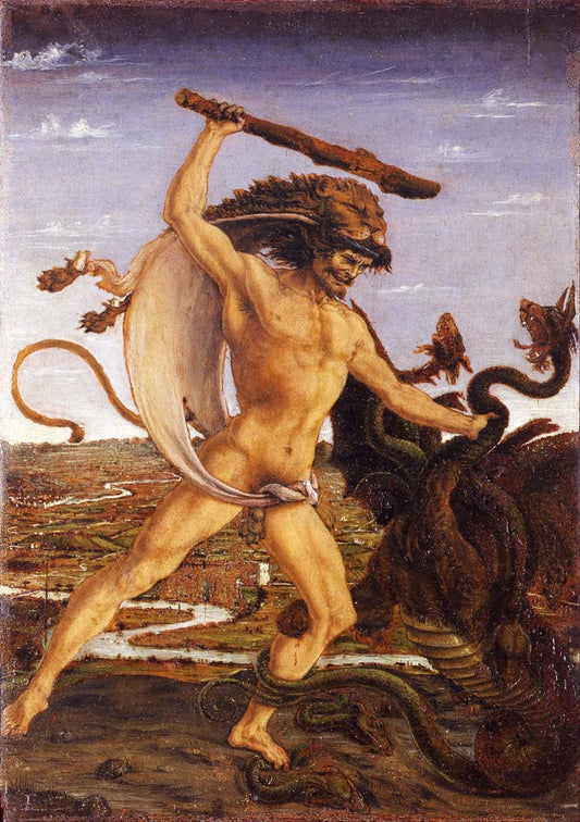 hercules and the hydra by Antonio del Pollaiolo, 12x8" (A4) Poster