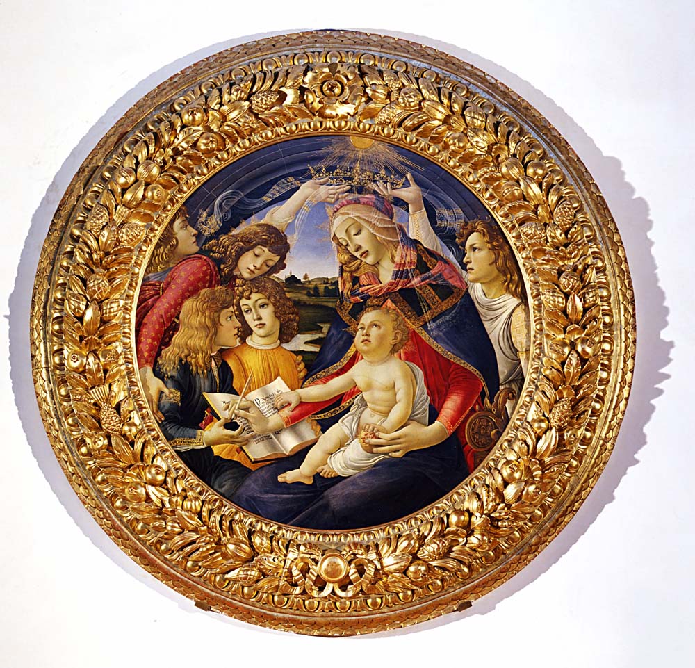 madonna of the magnificat by Botticelli Filipepi, 12x8" (A4) Poster