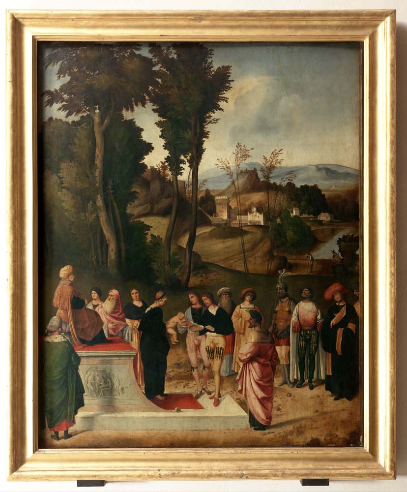 moses undergoing trial by fire by Giorgione Zorzi, 12x8" (A4) Poster