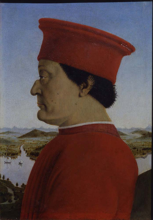 duke & duchess of urbino by Piero della Francesca, 12x8" (A4) Poster