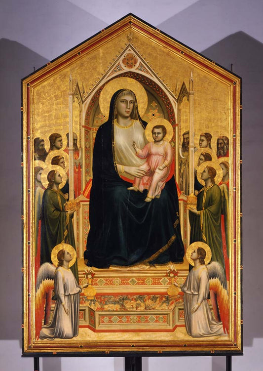 the ognissanti madonna by Giotto, 1306-10, 12x8" (A4) Poster