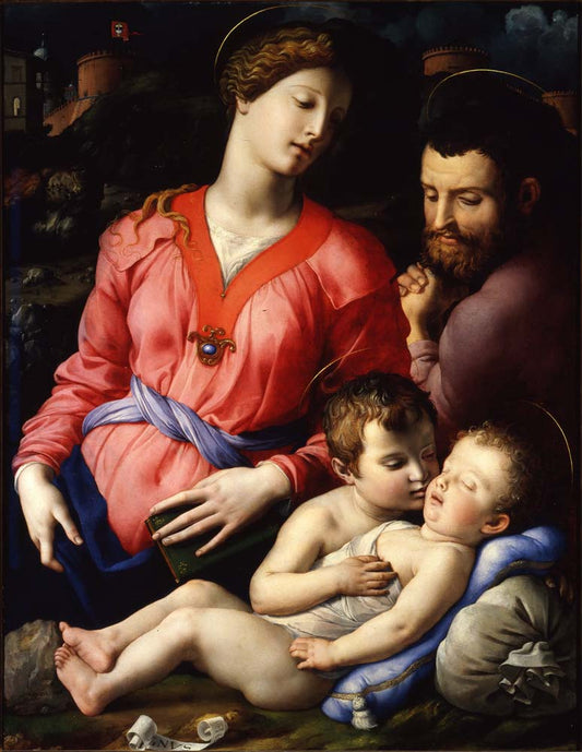 panciatichi holy family by Bronzino Tori, ca. 1540, 12x8" (A4) Poster