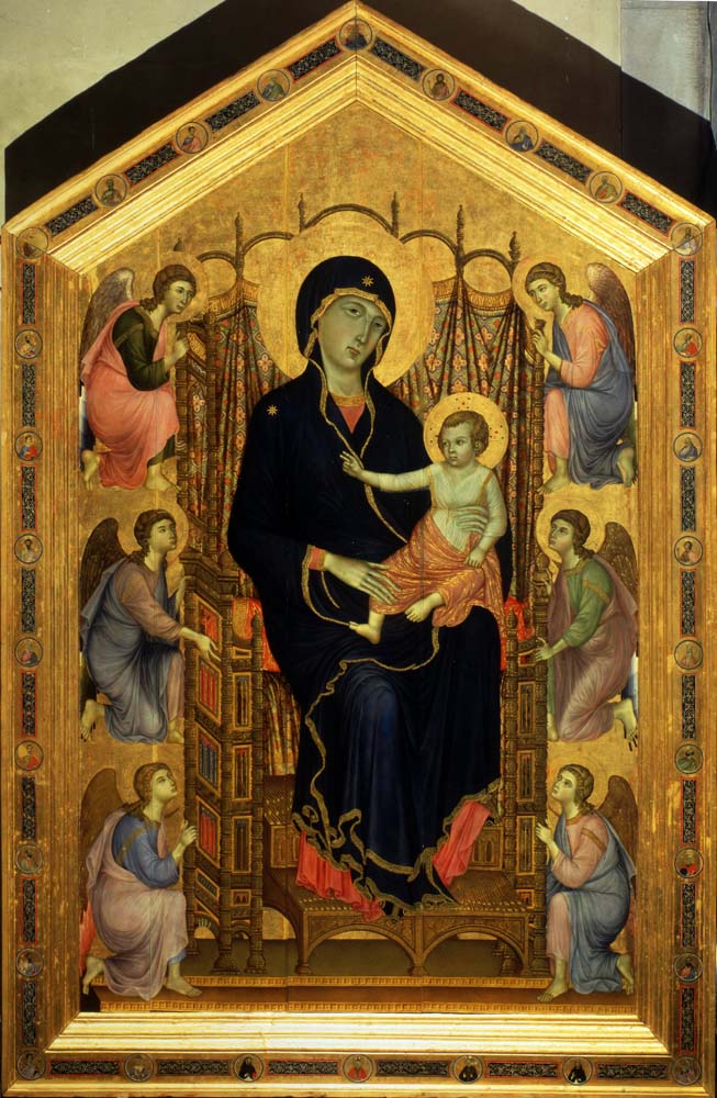 the rucellai madonna by  Duccio, 1285-86, 12x8" (A4) Poster