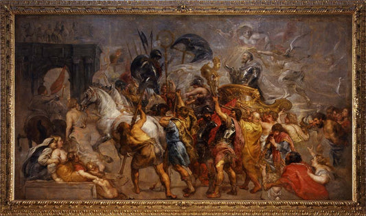 triumphal entry of henri iv in paris by R. Pieter Paul, 12x8" (A4) Poster