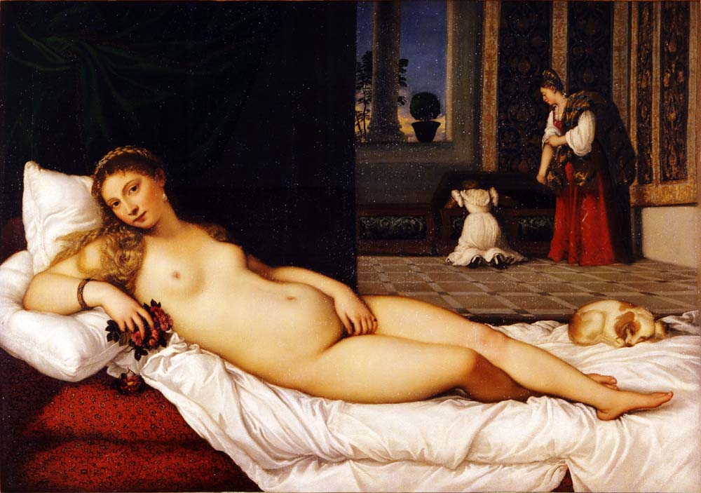 venus of urbino by Tiziano Vecellio, 1538, 12x8" (A4) Poster