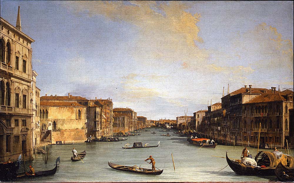 view of grand canal by Canaletto Canal, 1726-28, 12x8" (A4) Poster