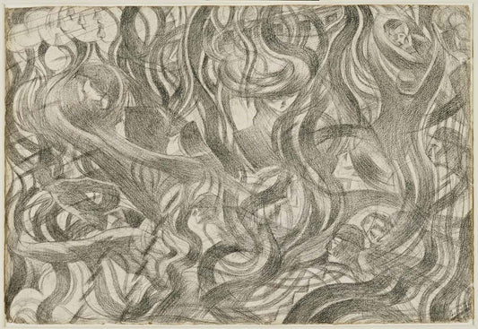 Umberto Boccioni - States of Mind The Farewells, vintage art, A3 (16x12")  Poster Print 