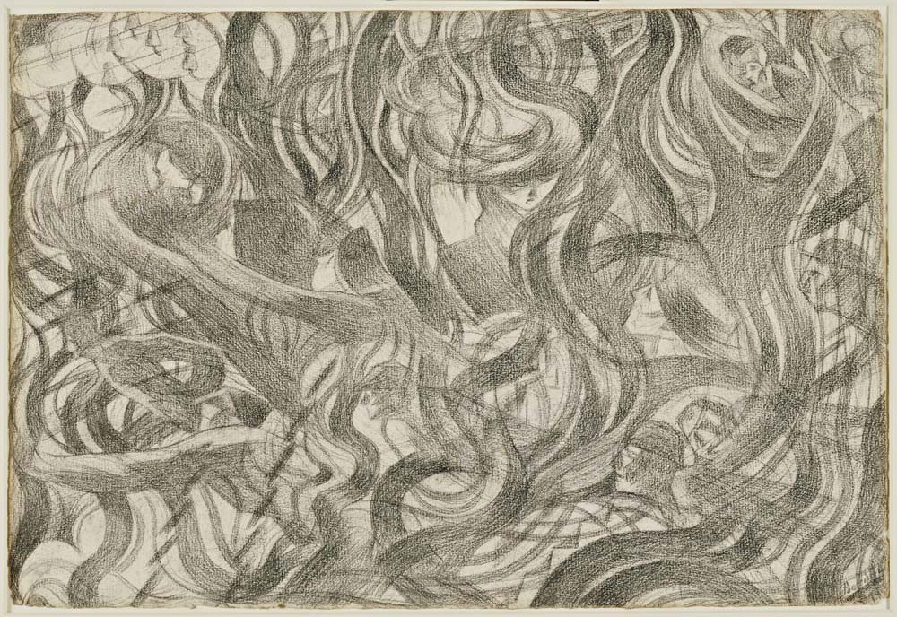 Umberto Boccioni - States of Mind The Farewells, vintage art, modern poster print