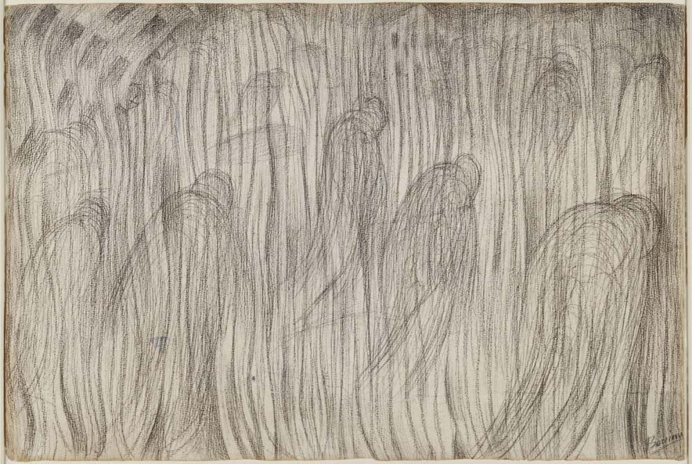 Umberto Boccioni - States of Mind Those Who Stay, vintage art, A3 (16x12")  Poster Print 