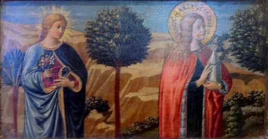 Une bienheureuse et Sainte Madeleine, vintage artwork by Benozzo Gozzoli, A3 (16x12") Poster Print