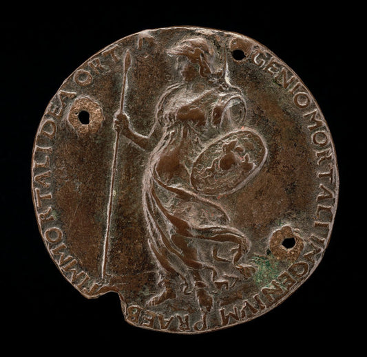 Minerva Holding a Spear and Shield [reverse] by Francesco di Giorgio Martini (Italian, 1439 - 1501), 16X12"(A3)Poster Print